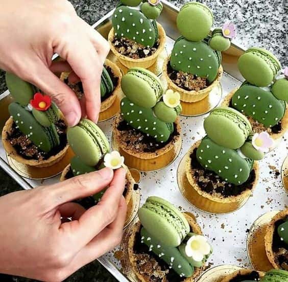 cactus macarons