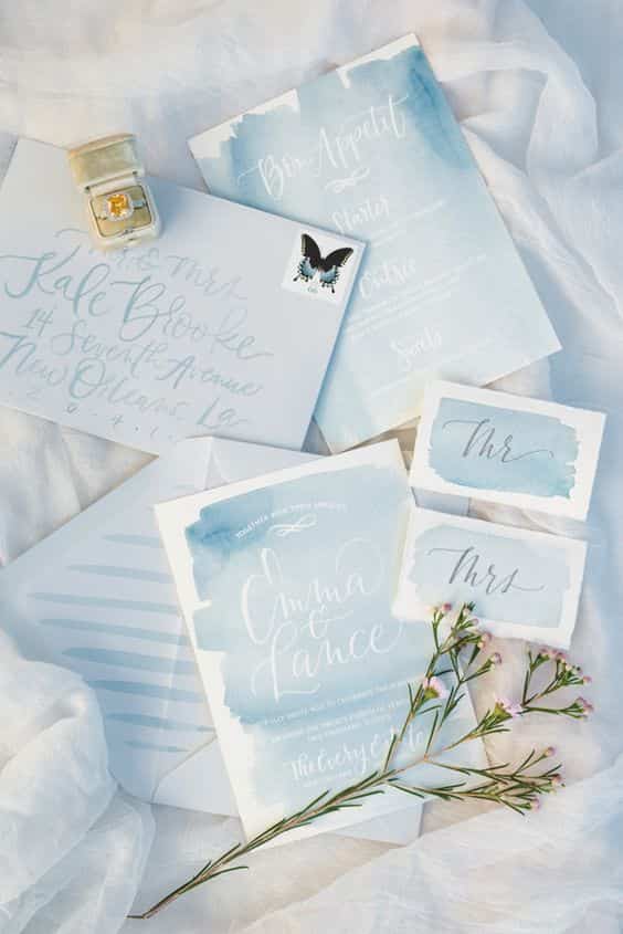 watercolor stationery